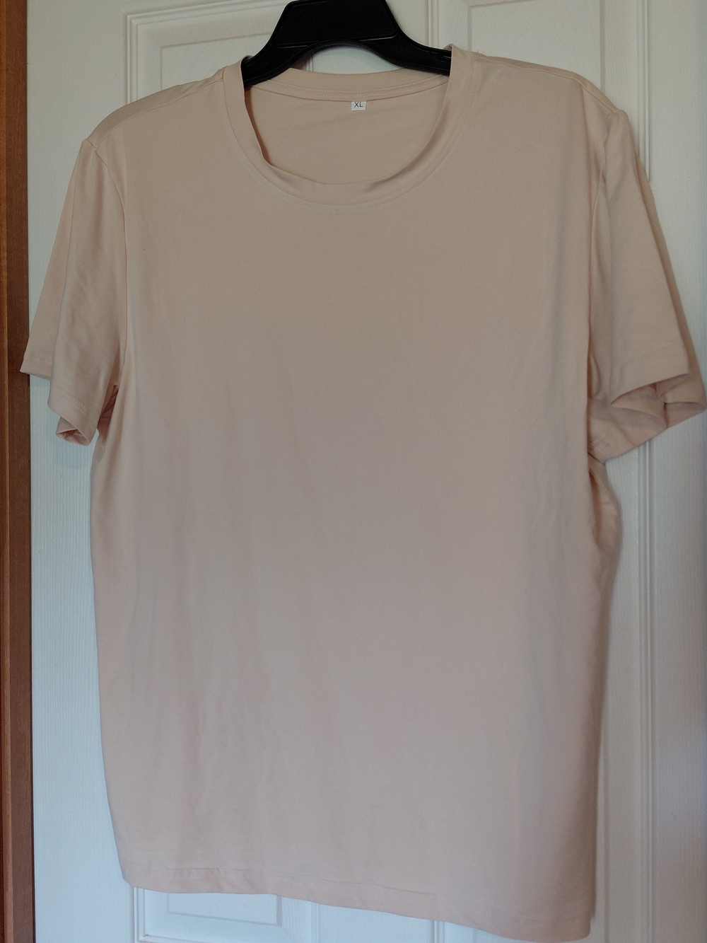 Women's Crewneck Short-Sleeve Top in Light Beige